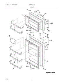 03 - Doors parts for Frigidaire Refrigerator FFTR1614QW0 from AppliancePartsPros.com