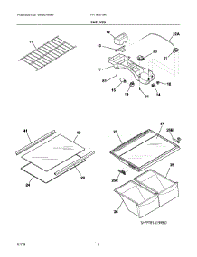 04 - Shelves parts for Frigidaire Refrigerator FFTR1619RW0 from AppliancePartsPros.com