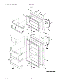 03 - Doors parts for Frigidaire Refrigerator FFTR1621QB0 from AppliancePartsPros.com