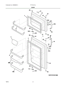 02 - Door parts for Frigidaire Refrigerator FFTR1621QW4 from AppliancePartsPros.com