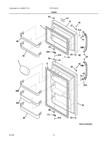 02 - Door parts for Frigidaire Refrigerator FFTR1621RW1 from AppliancePartsPros.com