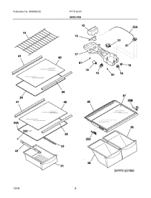 04 - Shelves parts for Frigidaire Refrigerator FFTR1621RW2 from AppliancePartsPros.com
