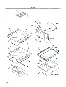 04 - Shelves parts for Frigidaire Refrigerator FFTR16B2RS1 from AppliancePartsPros.com