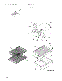 07 - Shelves parts for Frigidaire Refrigerator FFTR1713LWE from AppliancePartsPros.com