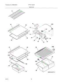 07 - Shelves parts for Frigidaire Refrigerator FFTR1715LWH from AppliancePartsPros.com