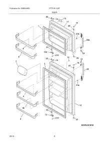 03 - Doors parts for Frigidaire Refrigerator FFTR1814LBF from AppliancePartsPros.com