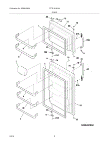 03 - Door parts for Frigidaire Refrigerator FFTR1814LMH from AppliancePartsPros.com