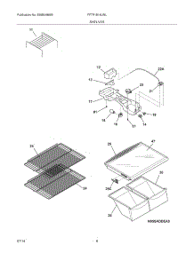 07 - Shelves parts for Frigidaire Refrigerator FFTR1814LWL from AppliancePartsPros.com