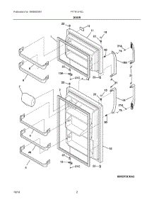 02 - Door parts for Frigidaire Refrigerator FFTR1814QS0 from AppliancePartsPros.com