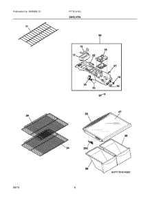 04 - Shelves parts for Frigidaire Refrigerator FFTR1814QS1 from AppliancePartsPros.com