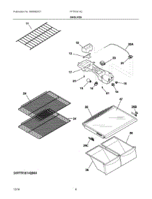 04 - Shelves parts for Frigidaire Refrigerator FFTR1814QS7B from AppliancePartsPros.com