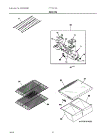 04 - Shelves parts for Frigidaire Refrigerator FFTR1814QW0 from AppliancePartsPros.com