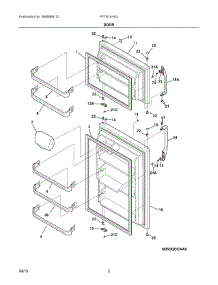 02 - Door parts for Frigidaire Refrigerator FFTR1814QW1 from AppliancePartsPros.com