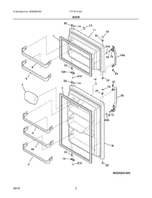 02 - Door parts for Frigidaire Refrigerator FFTR1814QW5A from AppliancePartsPros.com