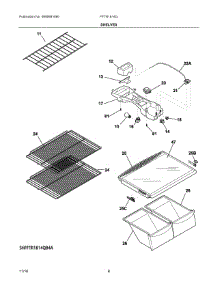 04 - Shelves parts for Frigidaire Refrigerator FFTR1814QW6B from AppliancePartsPros.com