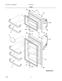 02 - Door parts for Frigidaire Refrigerator FFTR1814QW7B from AppliancePartsPros.com