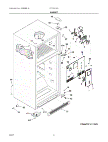 03 - Cabinet parts for Frigidaire Refrigerator FFTR1814QW9B from AppliancePartsPros.com