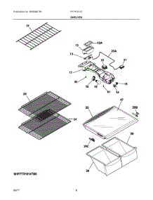 04 - Shelves parts for Frigidaire Refrigerator FFTR1814TB0 from AppliancePartsPros.com