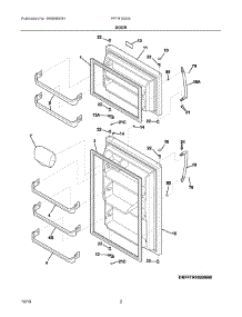 02 - Door parts for Frigidaire Refrigerator FFTR1820SW1 from AppliancePartsPros.com
