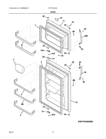 02 - Door parts for Frigidaire Refrigerator FFTR1820SW3A from AppliancePartsPros.com
