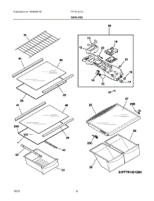 04 - Shelves parts for Frigidaire Refrigerator FFTR1821QB2 from AppliancePartsPros.com