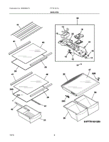 04 - Shelves parts for Frigidaire Refrigerator FFTR1821QB3 from AppliancePartsPros.com