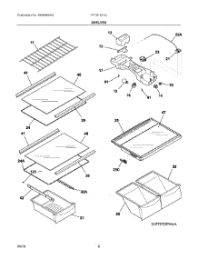 04 - Shelves parts for Frigidaire Refrigerator FFTR1821QB6A from AppliancePartsPros.com