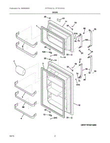 02 - Door parts for Frigidaire Refrigerator FFTR1821QM1 from AppliancePartsPros.com