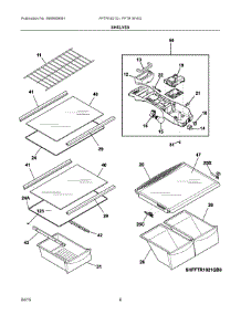 04 - Shelves parts for Frigidaire Refrigerator FFTR1821QS1 from AppliancePartsPros.com