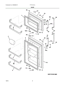 02 - Door parts for Frigidaire Refrigerator FFTR1821QS3 from AppliancePartsPros.com