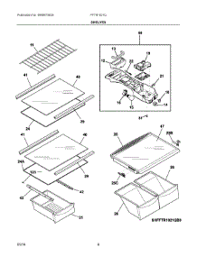 04 - Shelves parts for Frigidaire Refrigerator FFTR1821QS4 from AppliancePartsPros.com