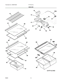 04 - Shelves parts for Frigidaire Refrigerator FFTR1821QW5A from AppliancePartsPros.com