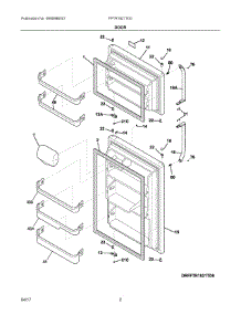 02 - Door parts for Frigidaire Refrigerator FFTR1821TD0 from AppliancePartsPros.com