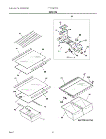 04 - Shelves parts for Frigidaire Refrigerator FFTR1821TD0 from AppliancePartsPros.com