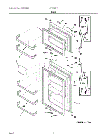 02 - Door parts for Frigidaire Refrigerator FFTR1821TS0 from AppliancePartsPros.com