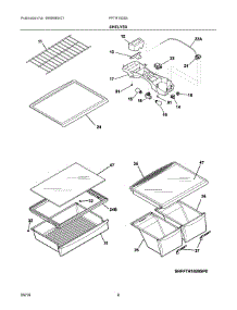 04 - Shelves parts for Frigidaire Refrigerator FFTR1828SE1 from AppliancePartsPros.com