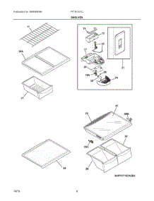 04 - Shelves parts for Frigidaire Refrigerator FFTR1831QE1 from AppliancePartsPros.com