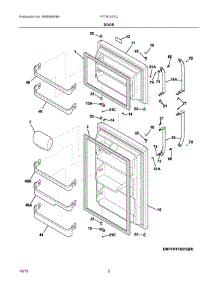 02 - Door parts for Frigidaire Refrigerator FFTR1831QS1 from AppliancePartsPros.com