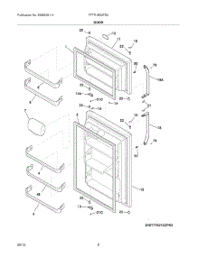 03 - Doors parts for Frigidaire Refrigerator FFTR18D2PS3 from AppliancePartsPros.com