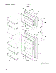 03 - Door parts for Frigidaire Refrigerator FFTR18D2PS4 from AppliancePartsPros.com