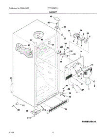 05 - Cabinet parts for Frigidaire Refrigerator FFTR18D2PS4 from AppliancePartsPros.com