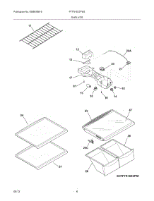 07 - Shelves parts for Frigidaire Refrigerator FFTR18D2PW3 from AppliancePartsPros.com