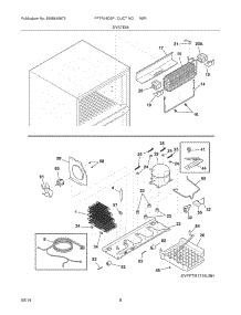 09 - System parts for Frigidaire Refrigerator FFTR18D2PW6 from AppliancePartsPros.com