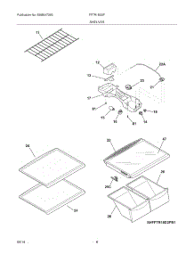 07 - Shelves parts for Frigidaire Refrigerator FFTR18D2PW7 from AppliancePartsPros.com
