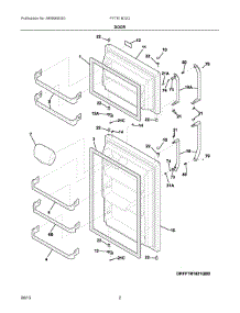 02 - Door parts for Frigidaire Refrigerator FFTR18D2QB1 from AppliancePartsPros.com