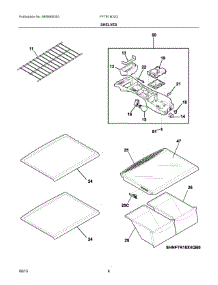 04 - Shelves parts for Frigidaire Refrigerator FFTR18D2QB1 from AppliancePartsPros.com