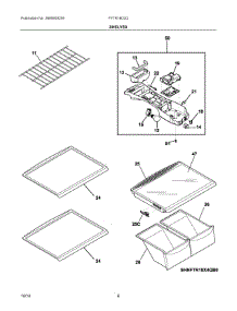 04 - Shelves parts for Frigidaire Refrigerator FFTR18D2QS0 from AppliancePartsPros.com
