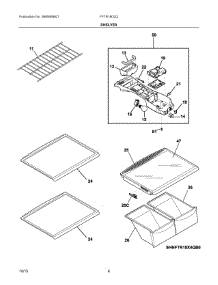 04 - Shelves parts for Frigidaire Refrigerator FFTR18D2QS2 from AppliancePartsPros.com