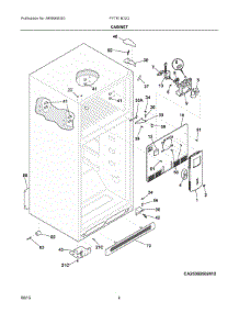 03 - Cabinet parts for Frigidaire Refrigerator FFTR18D2QW1 from AppliancePartsPros.com