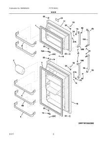 02 - Door parts for Frigidaire Refrigerator FFTR18G2QS7B from AppliancePartsPros.com